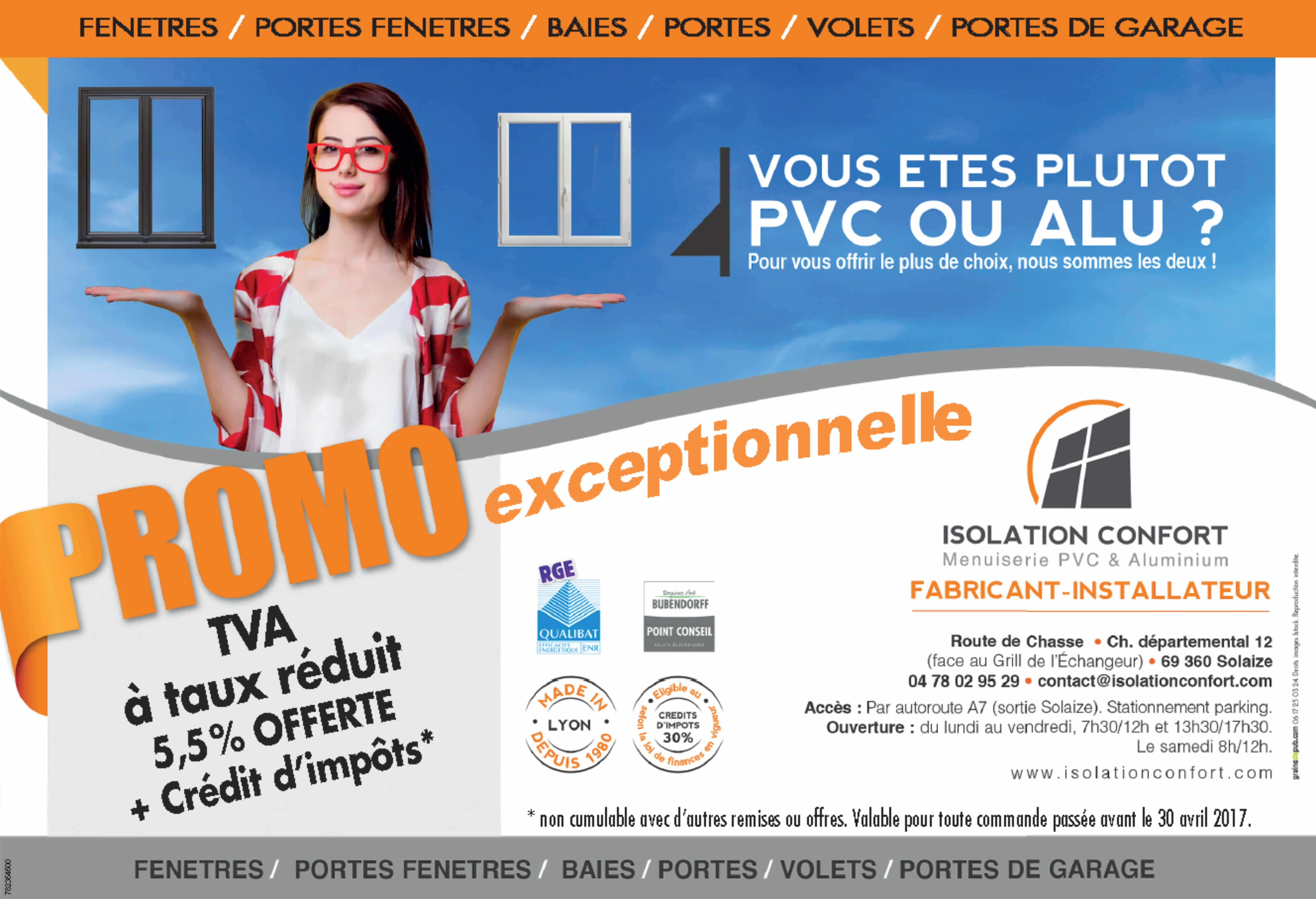 Promo exceptionnelle - TVA à taux réduit et crédit d'impôts sur vos menuiseries